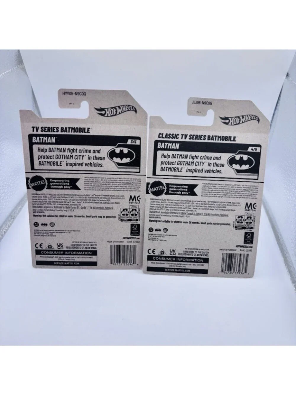 Hot Wheels Batman Classic TV Series Batmobiles Maroon & Tooned Versions! NEW!